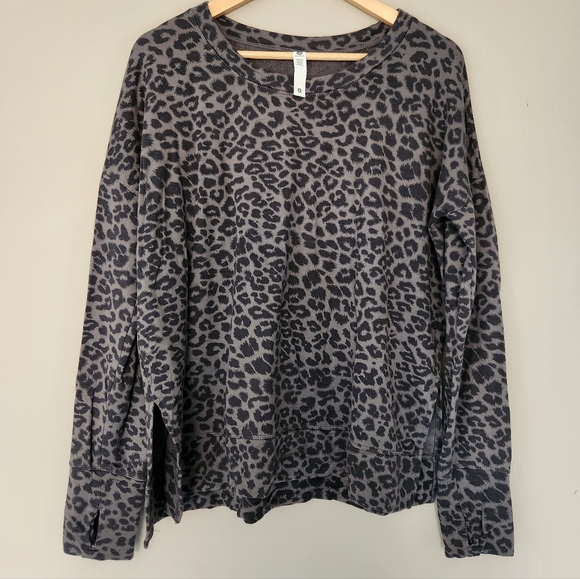 Glyder Tops - Glyder Lounge Leopard Print Pullover